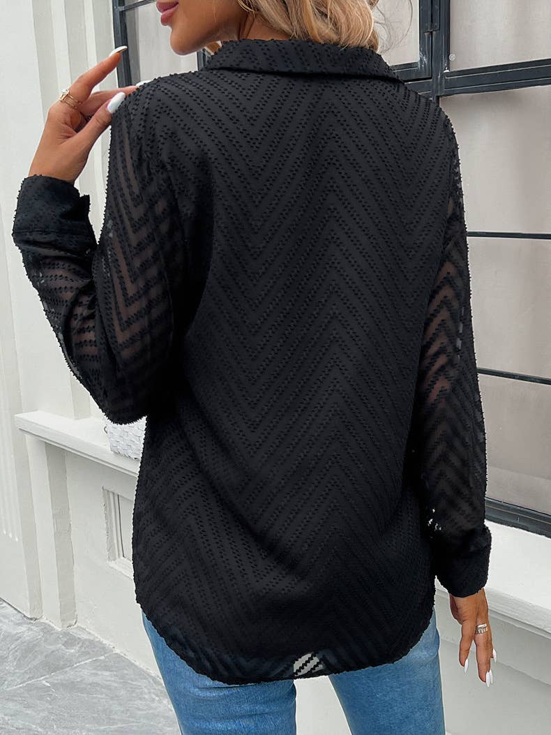 COMMUTER JACQUARD LONG-SLEEVED SHIRT