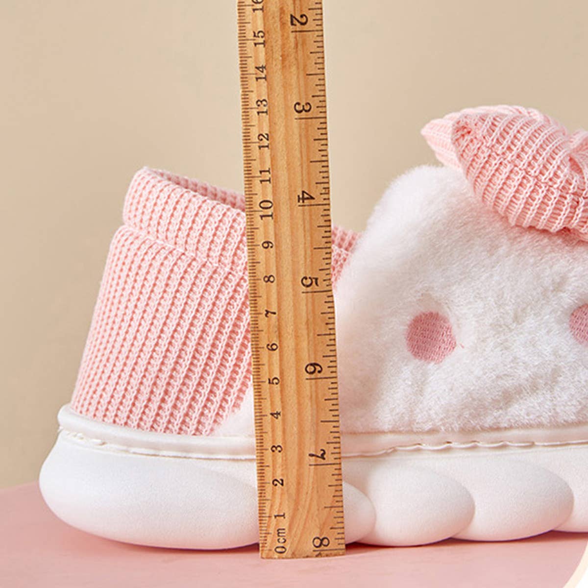 BOW DECOR MINIMALIST FLUFFY BEDROOM SLIPPERS_CWSHS0238