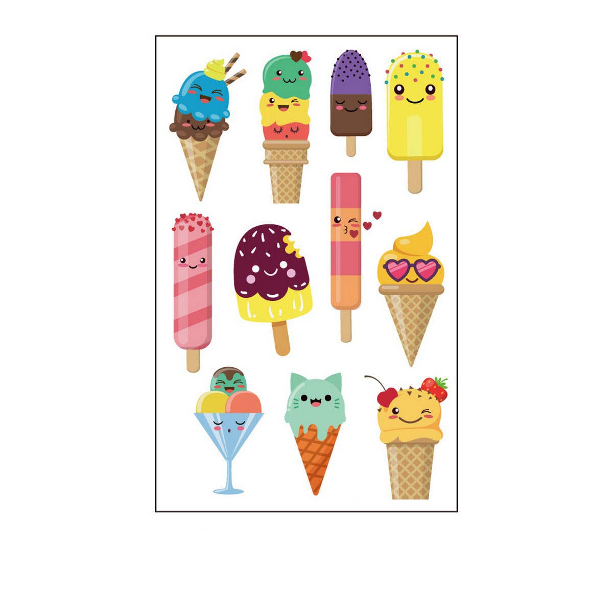 Foodie Tattoo Stickers ? Burger, Cake & Candles