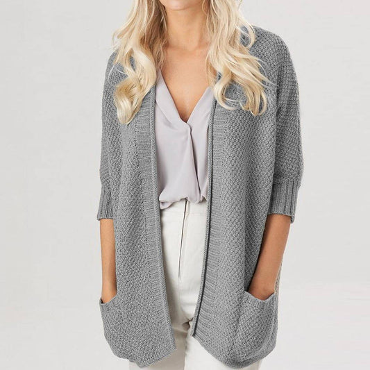 COMMUTER OL LARGE SIZE LOOSE KNIT CARDIGAN