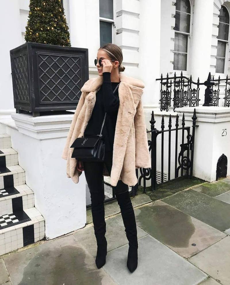 Fluffy, warm, elegant, casual and loose coat