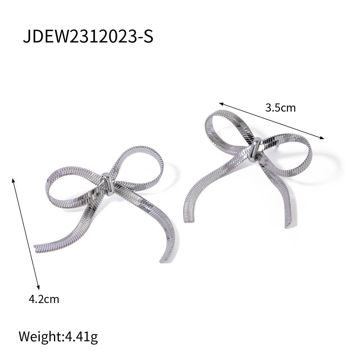 PERSONALIZED ALL-MATCH 18K GOLD BOW EARRINGS_CWASC1655