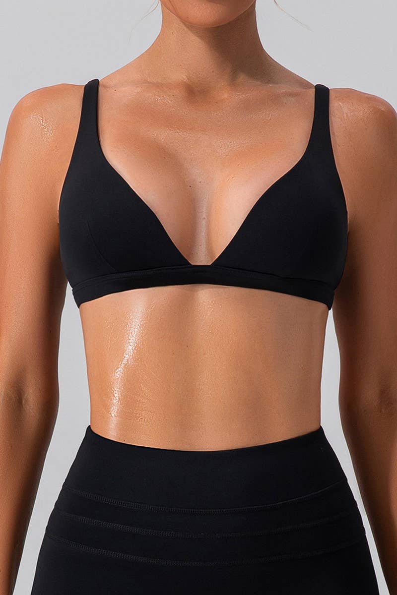 CWMU0516_NUDE YOGA BRA SHOCKPROOF TIGHT SPORTS BRA