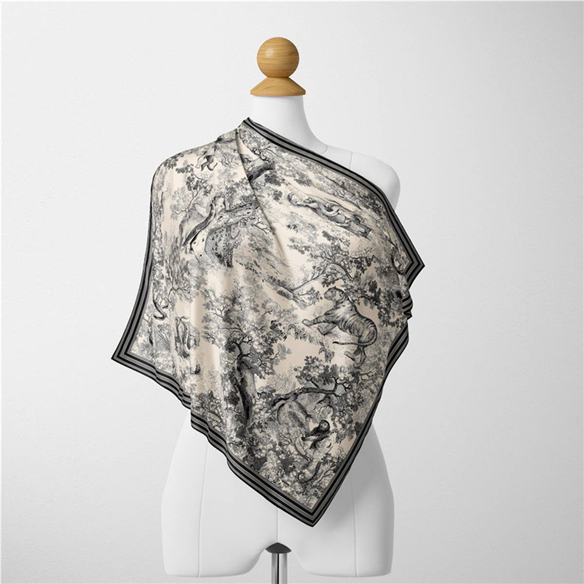 Versatile Square Scarf ? Hair Tie&Bag Wrap Ribbon