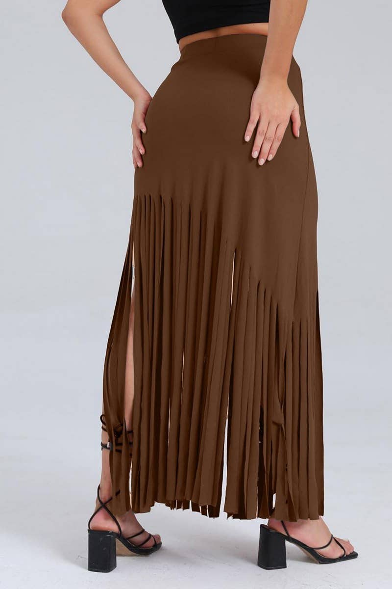 CWBLS00715_DARK PUNK TASSEL SEXY MINI SKIRT WOMEN