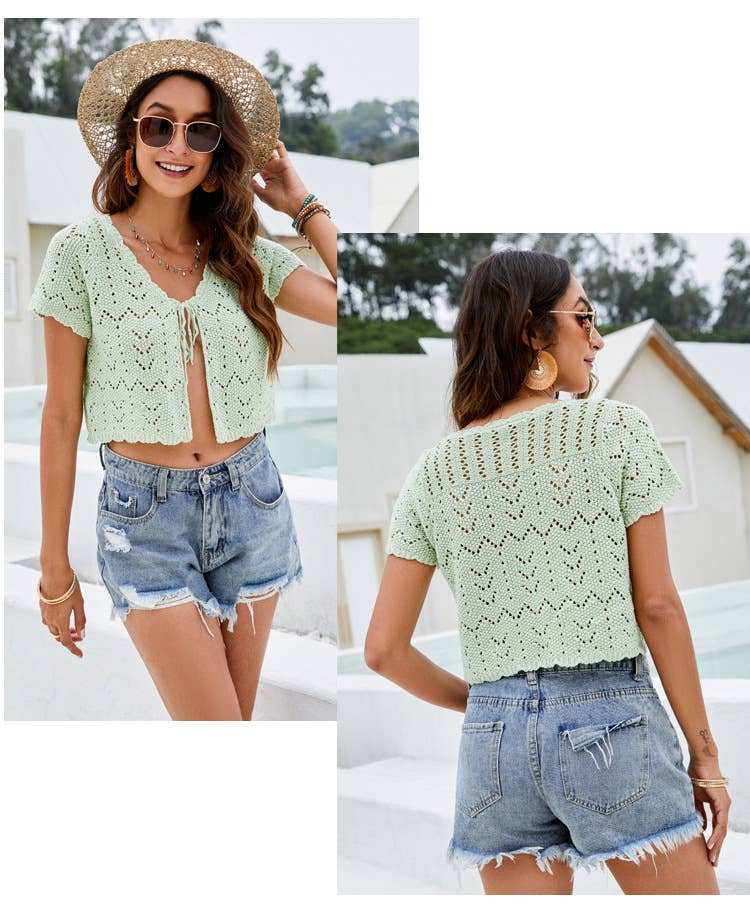 Cut-out midriff cardigan