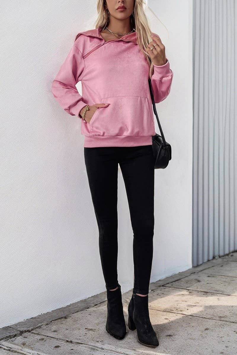 CWOHOL1101_NEW VALENTINE'S DAY SWEATSHIRT ZIPPER HOODIE