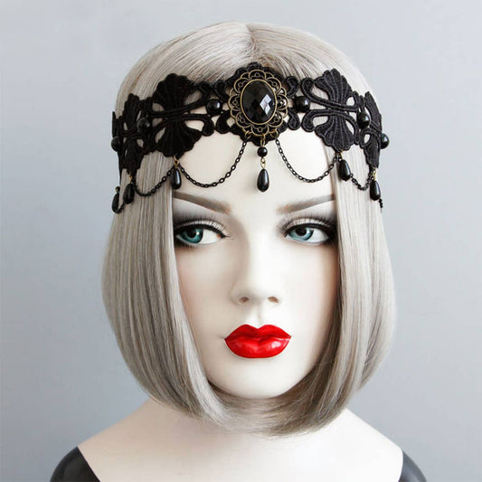 HALLOWEEN PEARL LACE HEADBAND