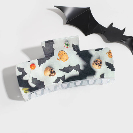 Halloween Ghost, Pumpkin & Bat Hair Claw