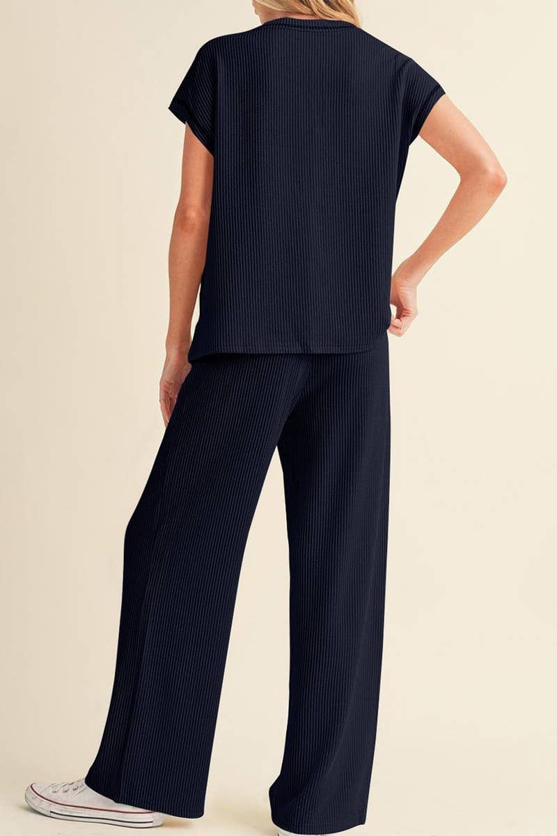 CWSTB2104_SOLID SHORT SLEEVE AND PANTS LOUNGE SET