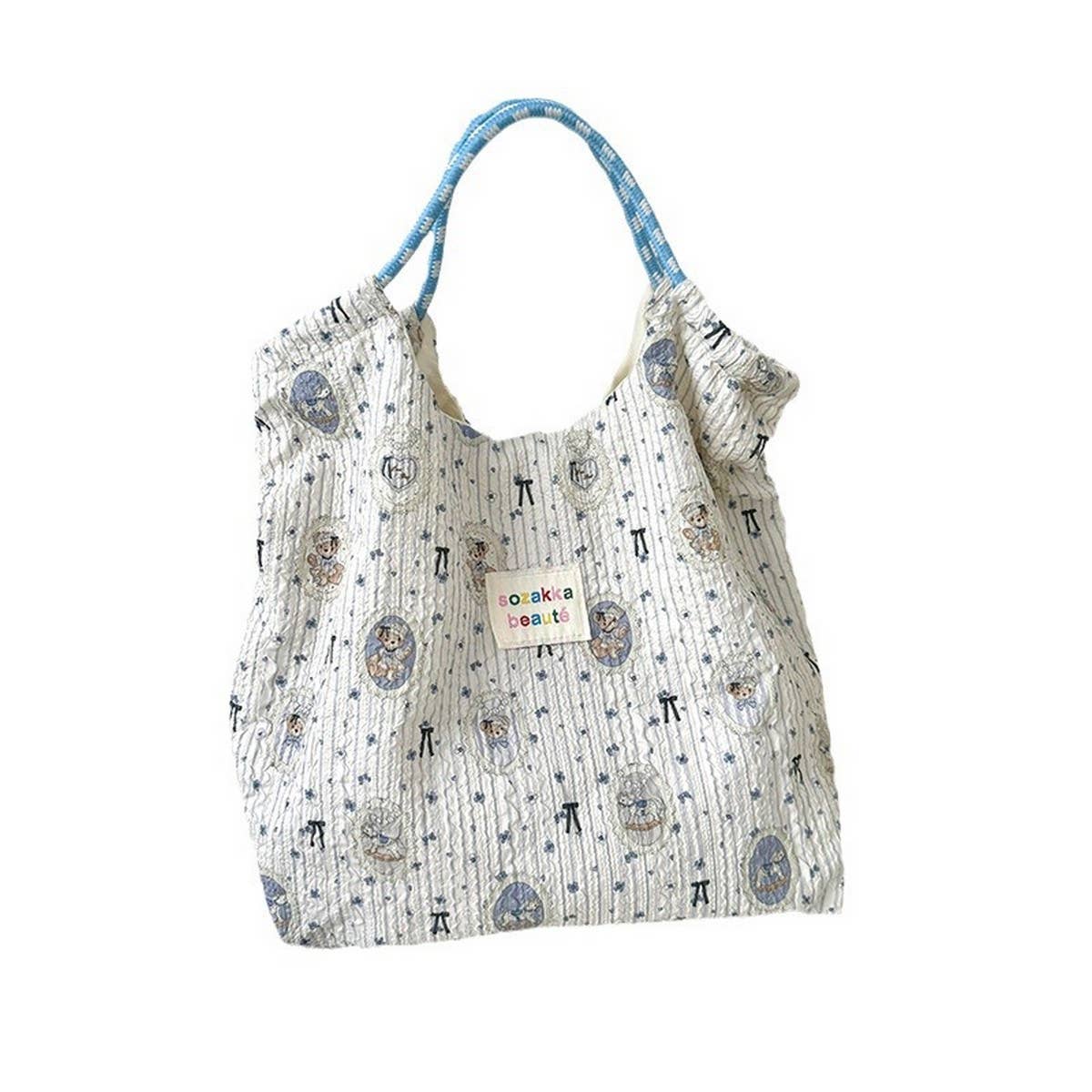 2024 NEW EMBOSSED CUTE SWEET CANVAS BAG_CWAB3080