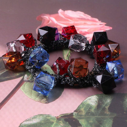 Elegant Crystal Scrunchie Fashion Hair Tie_CWAHA6864