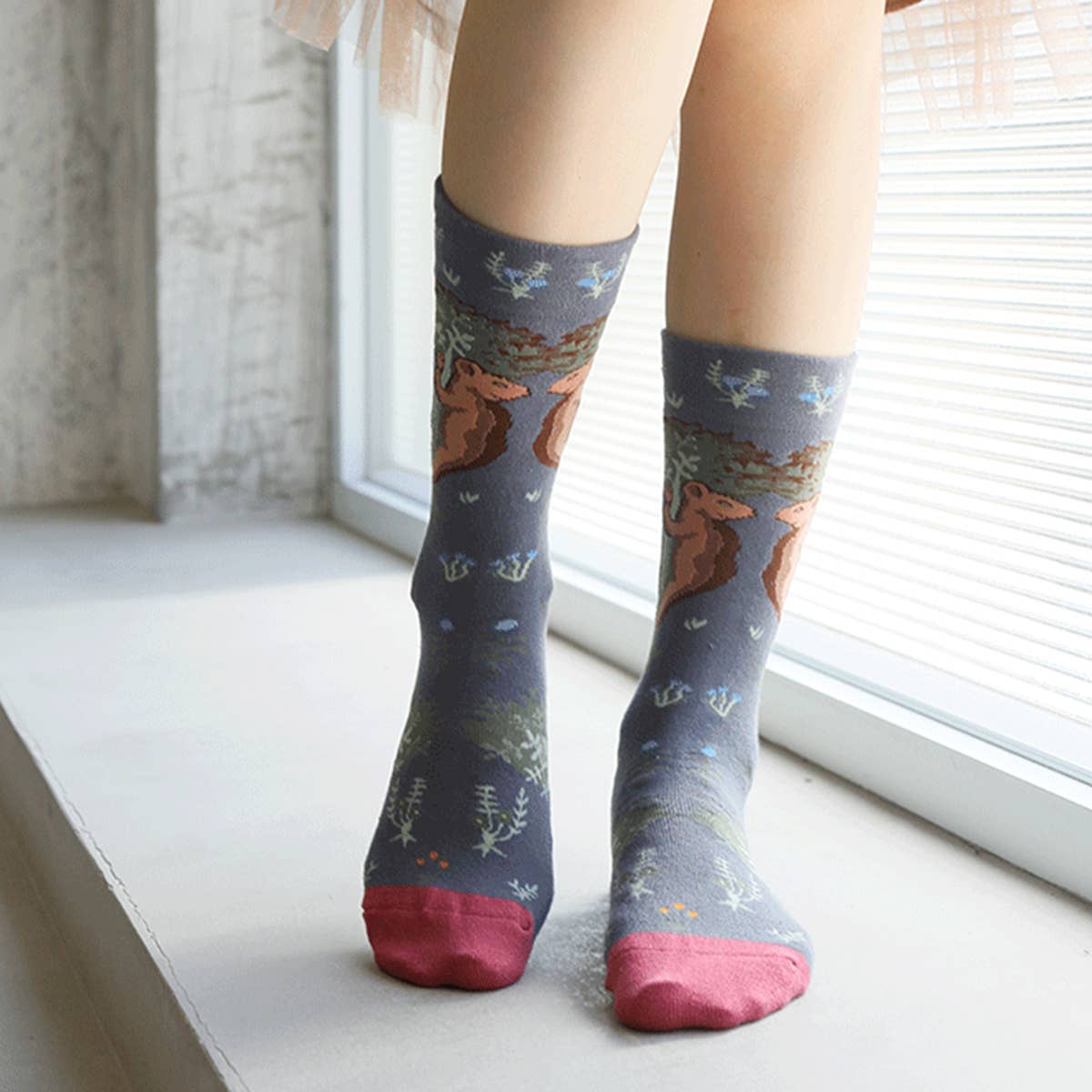FRENCH FASHION COTTON SKI SOCKS