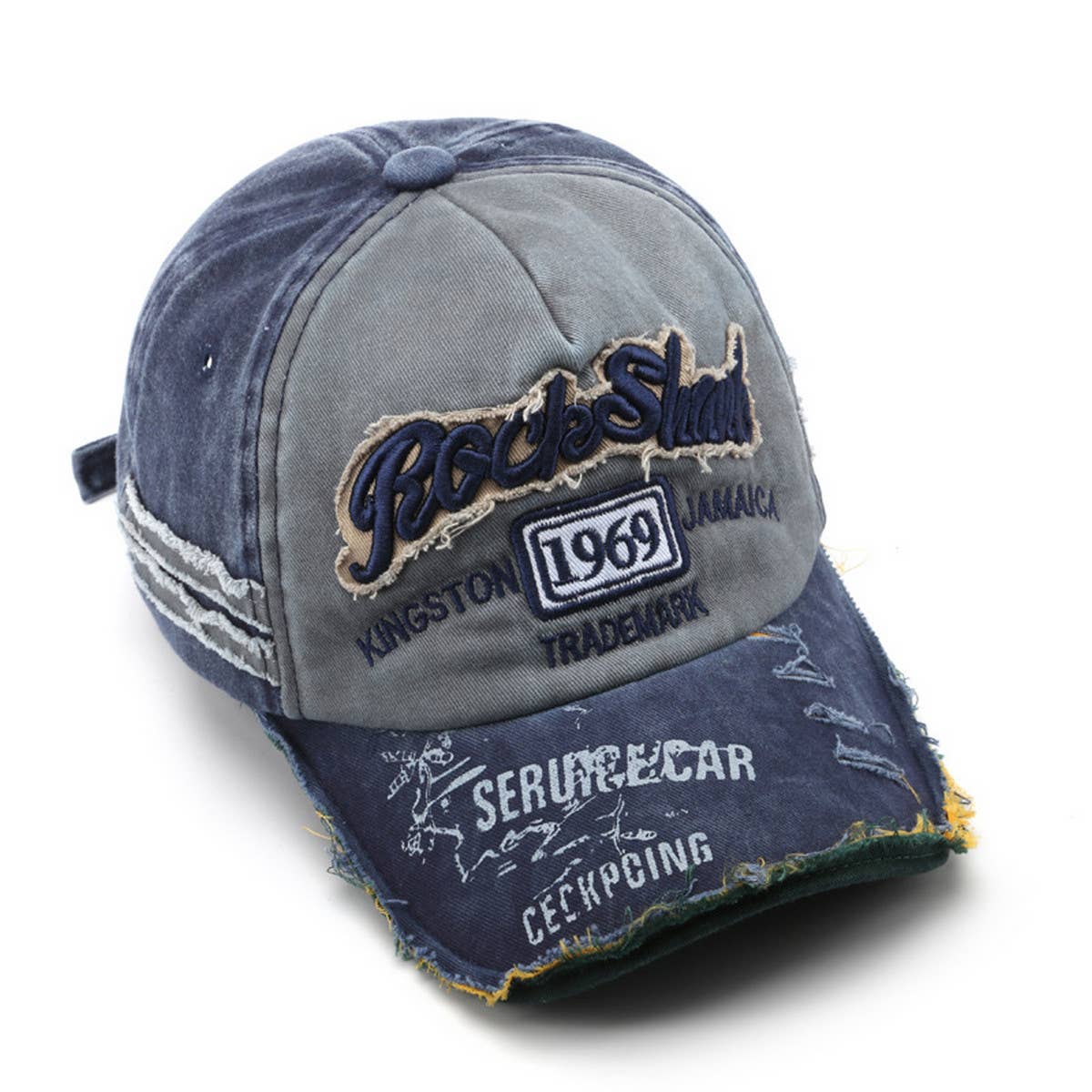 CWAH3221_VINTAGE WASHED OLD BASEBALL CAP WITH HOLES