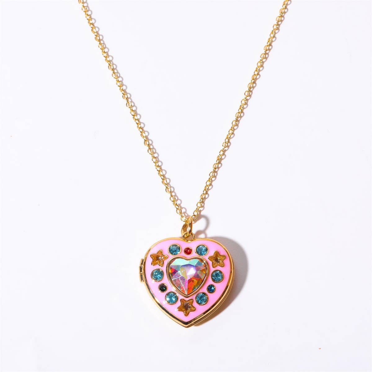DOPAMINE LOVE RHINESTONE NECKLACE FOR WOMEN