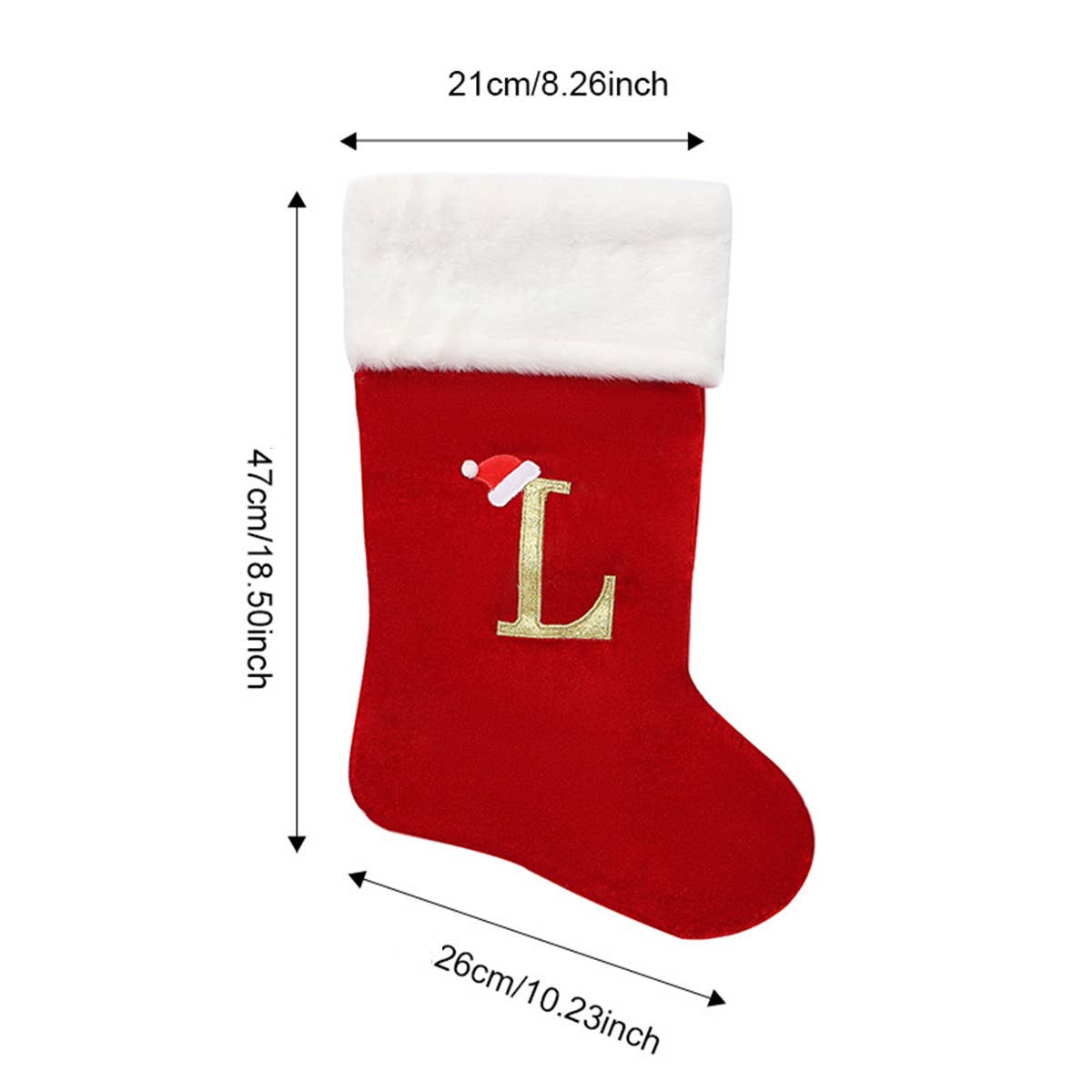 CWMM9401_CHRISTMAS TREE LETTER STOCKING DECORATION CHARM