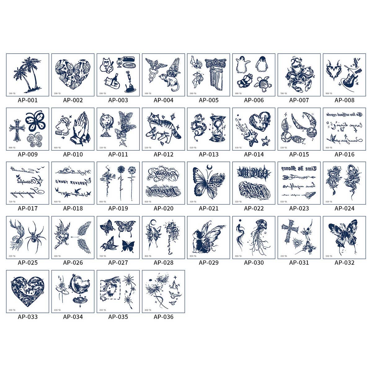 Premium Herbal Juice Tattoo Stickers Waterproof_CWMM8354