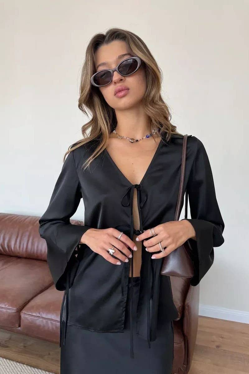 CWSTB1483_HIGH WAIST SHIRT AND SKIRT TWO PIECE SET