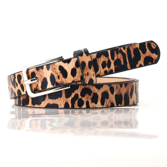 Fashionable individualistic leopard print belt