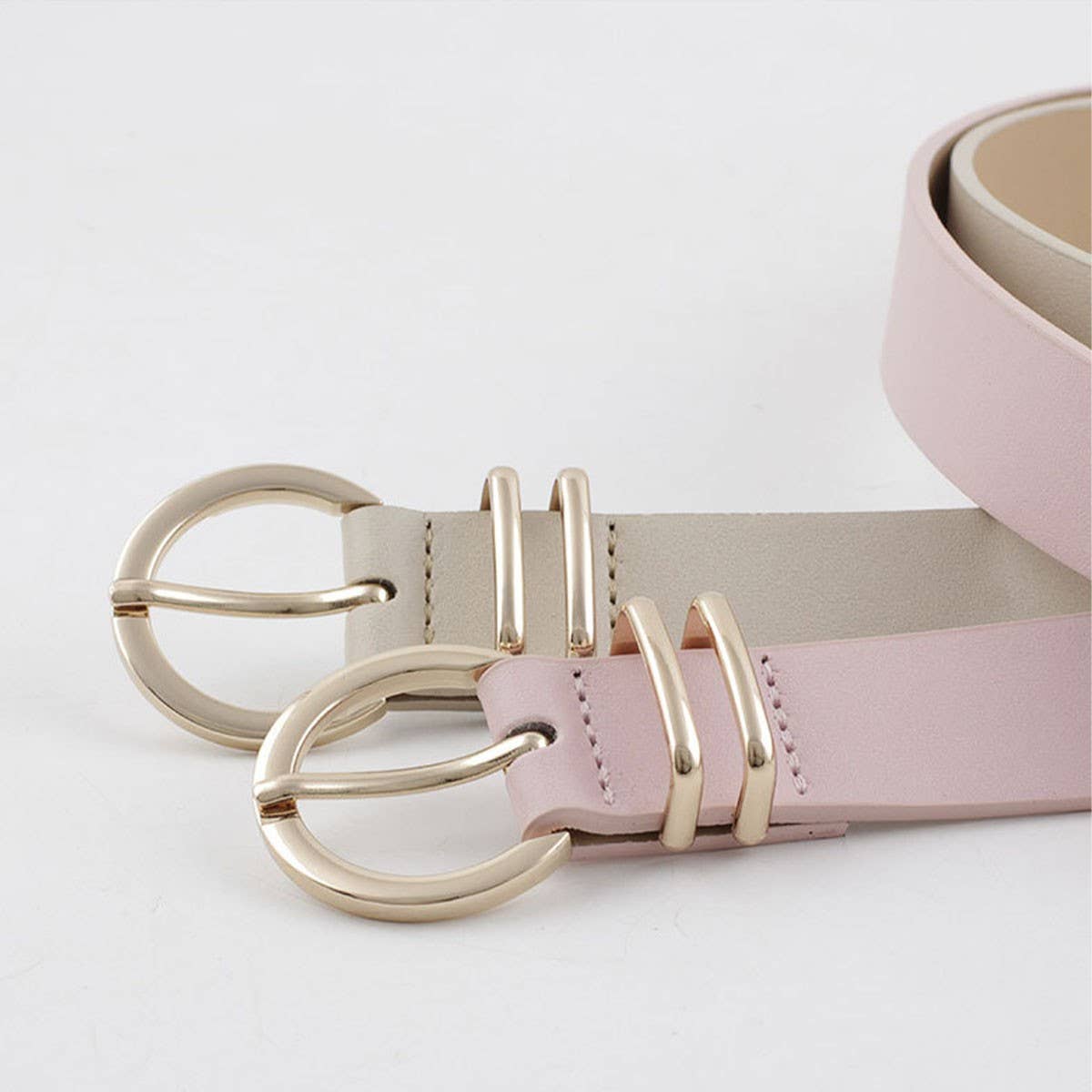 RING HOLE PIN BUCKLE DECORATIVE AMERICAN BELT