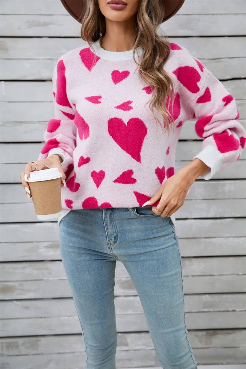 CWOSWL5779_LONG SLEEVE VALENTINE'S DAY HEART SWEATER