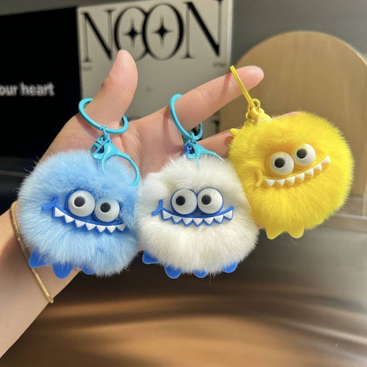CUTE LITTLE COAL BRIQUETTES CAR KEYCHAIN PENDANT