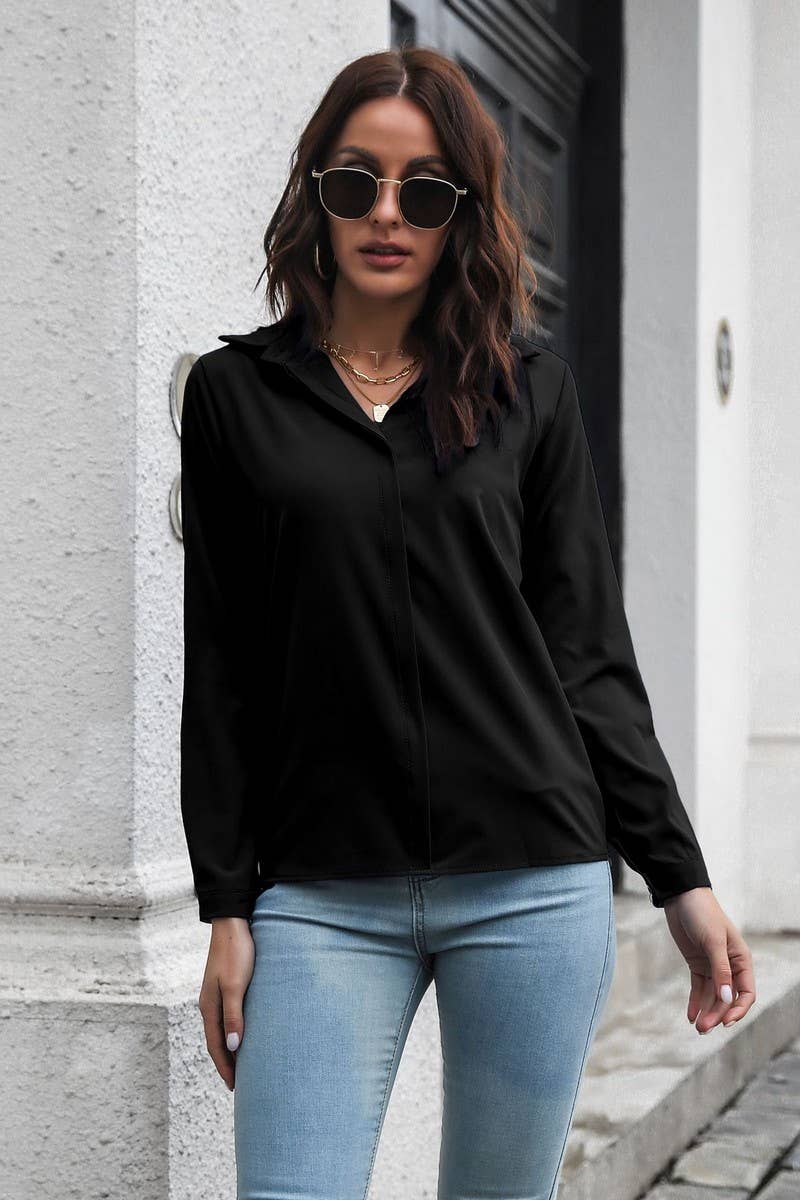 CWTBLL3748_SPRING AND SUMMER ALL-MATCH CASUAL SHIRT