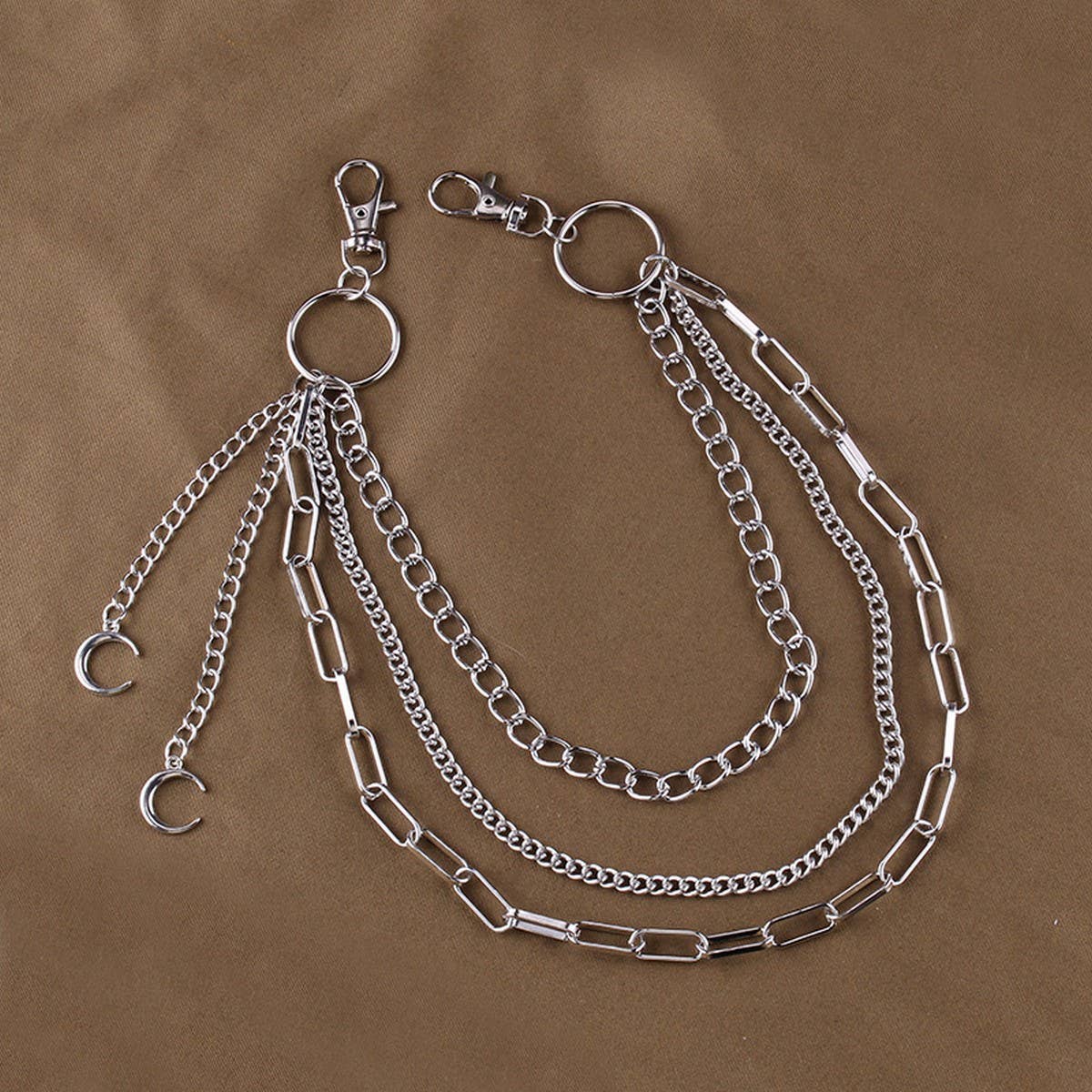 HIP HOP ROCK STYLE MOON PENDANT PANTS CHAIN