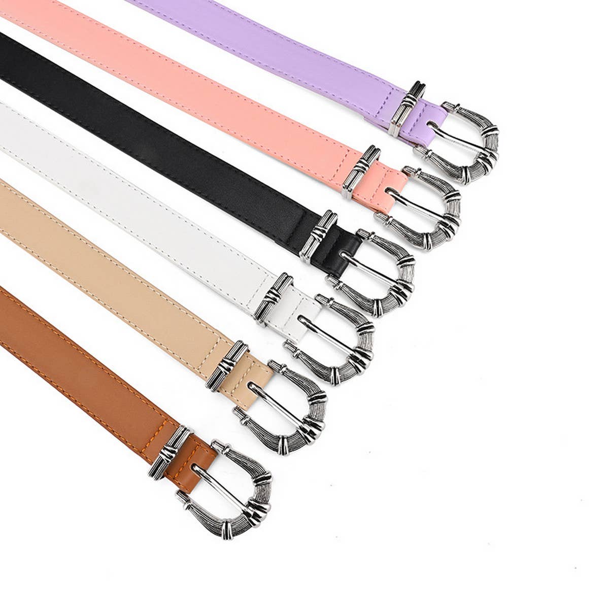 WOMEN TRENDY BELT WITH GUN BUCKLE_CWABE0367