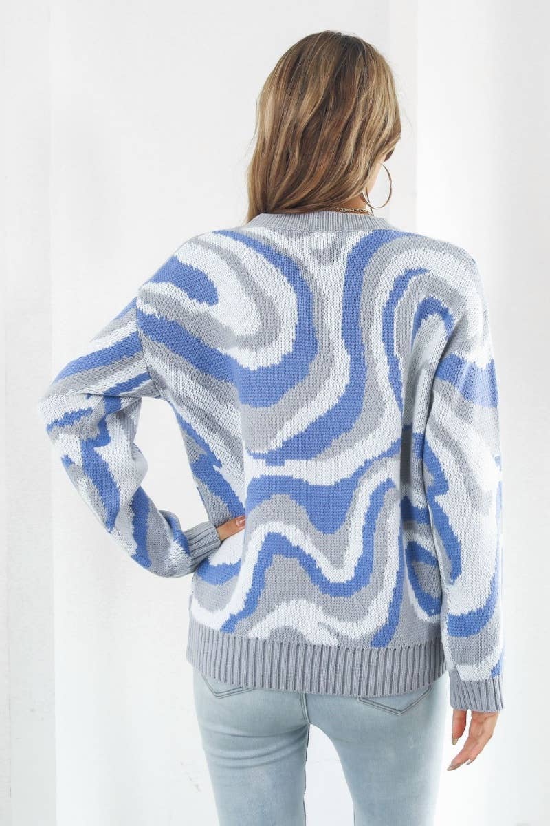 CWOSWL6412_TIE-DYE JACQUARD LONG-SLEEVED SWEATER