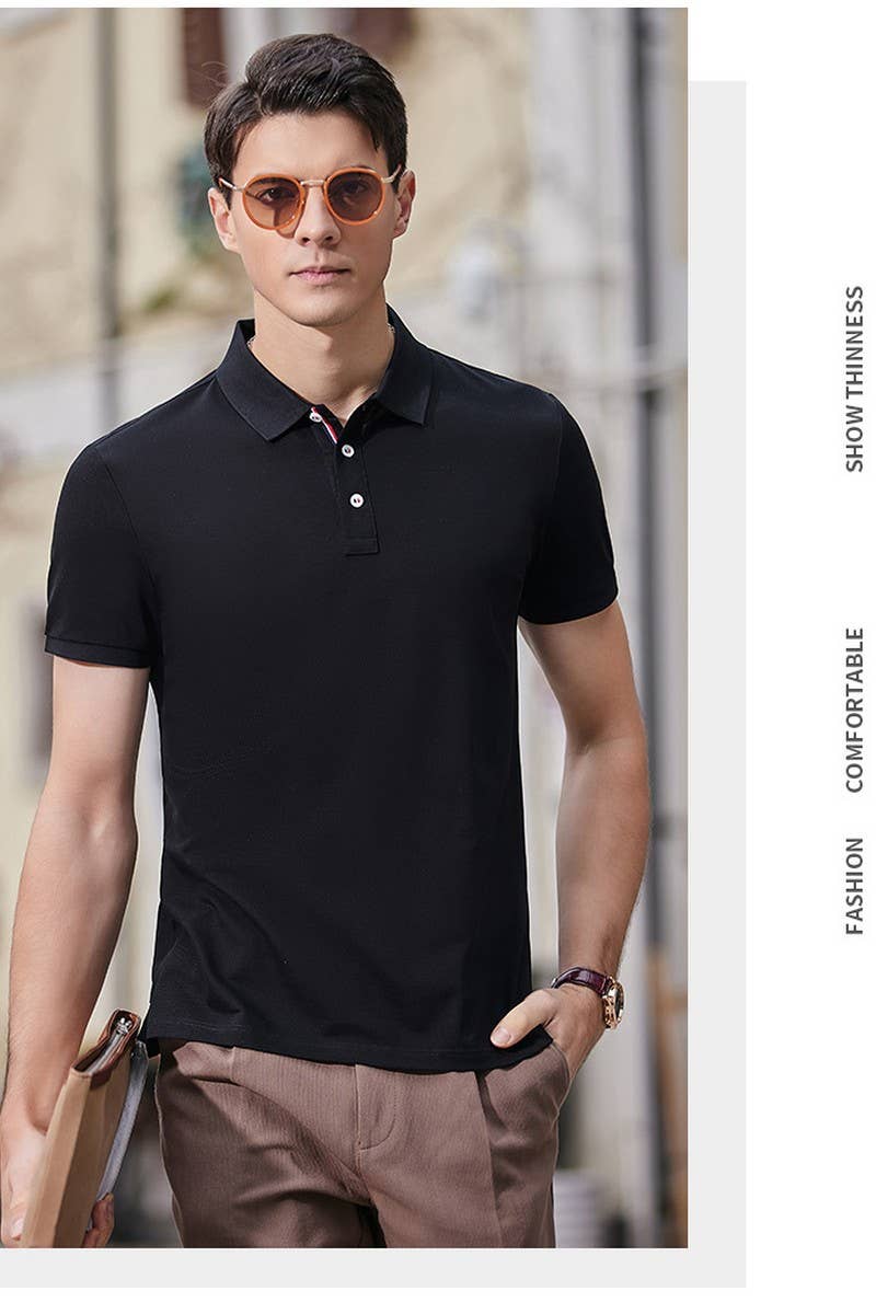 CWTBLS02436_LONG STAPLE COTTON SHORT SLEEVE POLO SHIRT