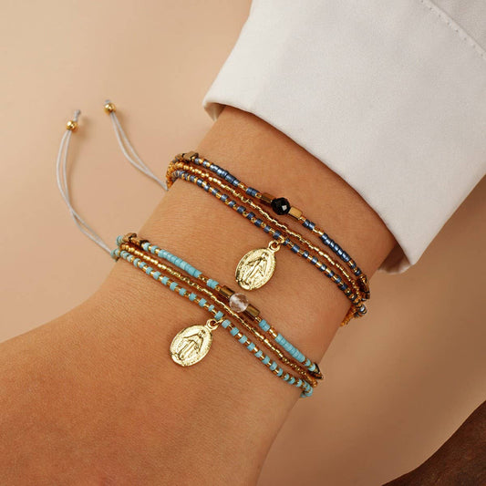 RICE BEAD HAND-WOVEN MULTI-LAYERED BRACELET_CWAB4633