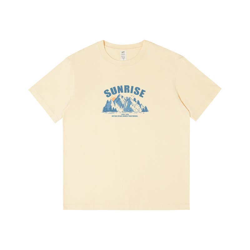 CWTTS0935_ALPHABET PRINT ROUND NECK LOOSE CASUAL T SHIRT