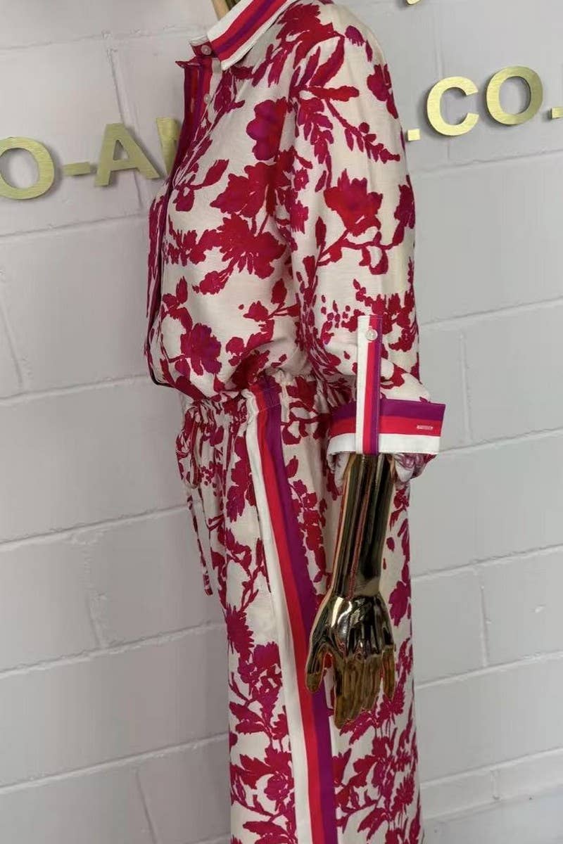 CWSTB2013_FLORAL BUTTON UP SHIRT AND SHORTS SET