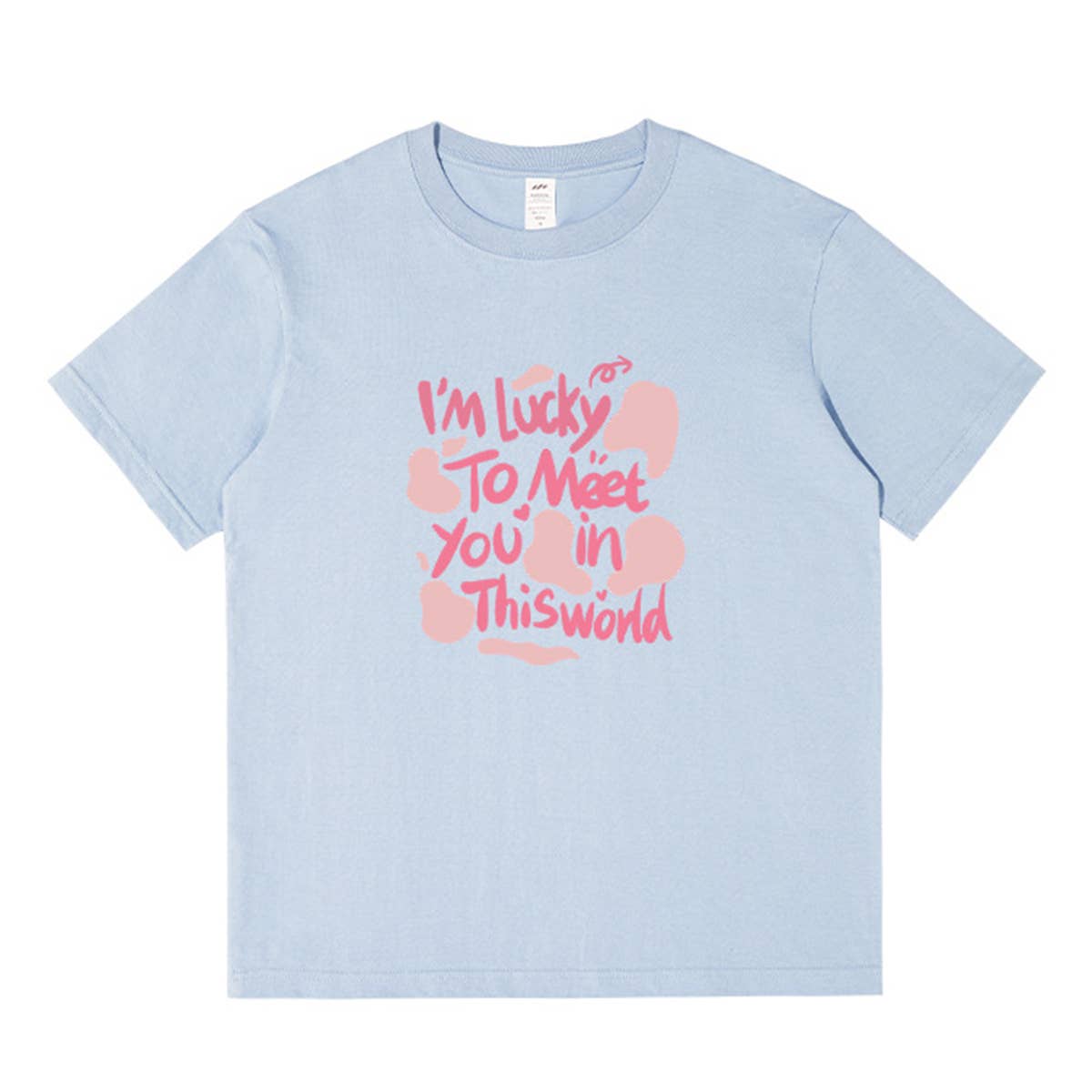 CWTTS0925_ROUND NECK LOOSE MONOGRAM PRINT SHORT SLEEVE