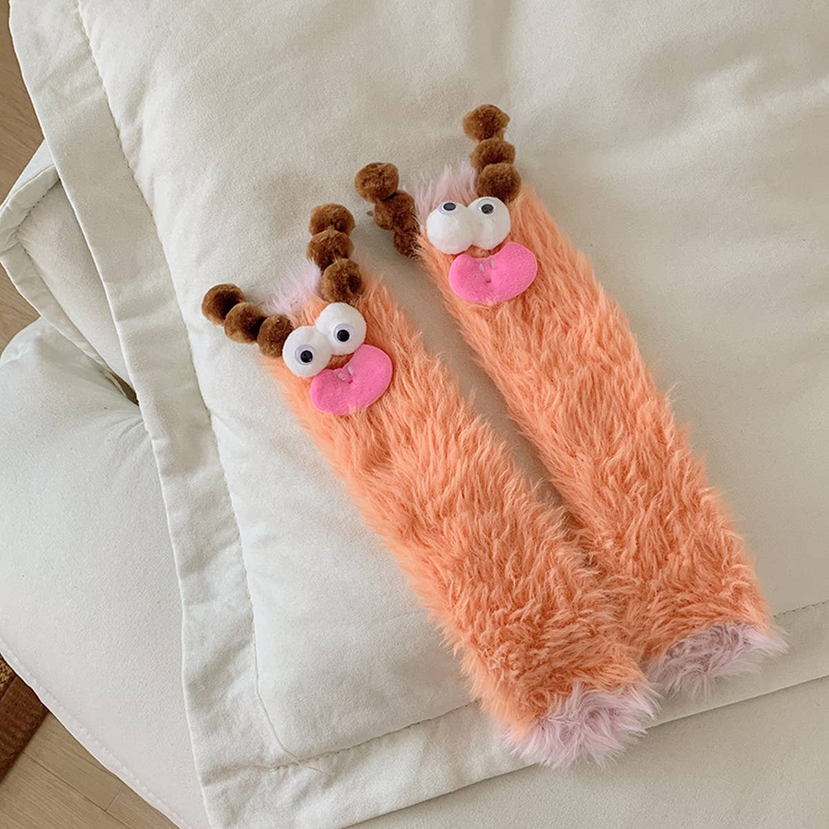 NEW CORAL FLEECE FUNNY UGLY CUTE THICKENED SOCKS