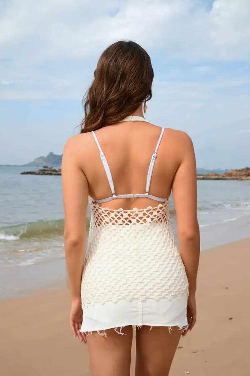 CWTTS1307_SUMMER HOLLOW BEACH VACATION KNITTED CARDIGAN