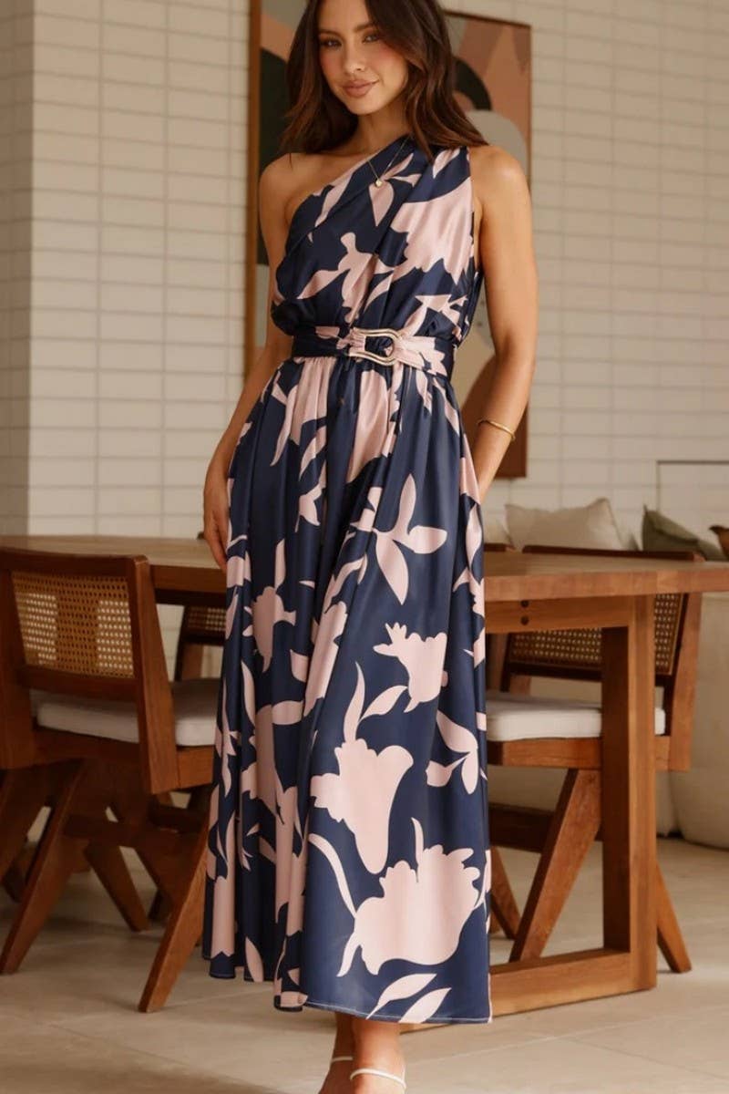 CWDMD5865_NEW SUMMER SHOULDER BELT SWING DRESS