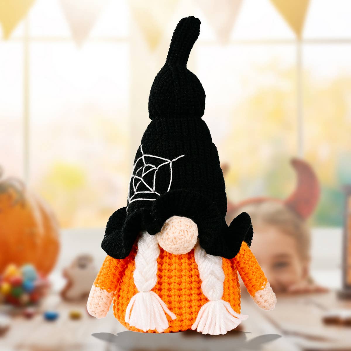 HALLOWEEN KNITTED RUDOLPH DOLL ORNAMENTS