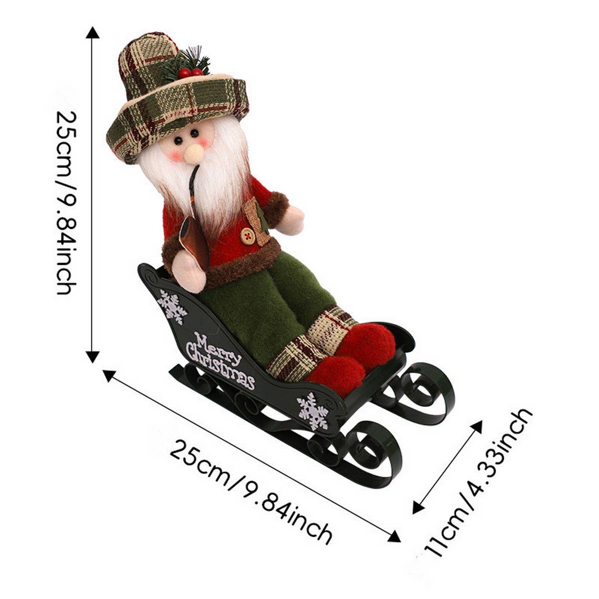 CWMM1741_Christmas Decorations Sleigh Car Doll Home Decor