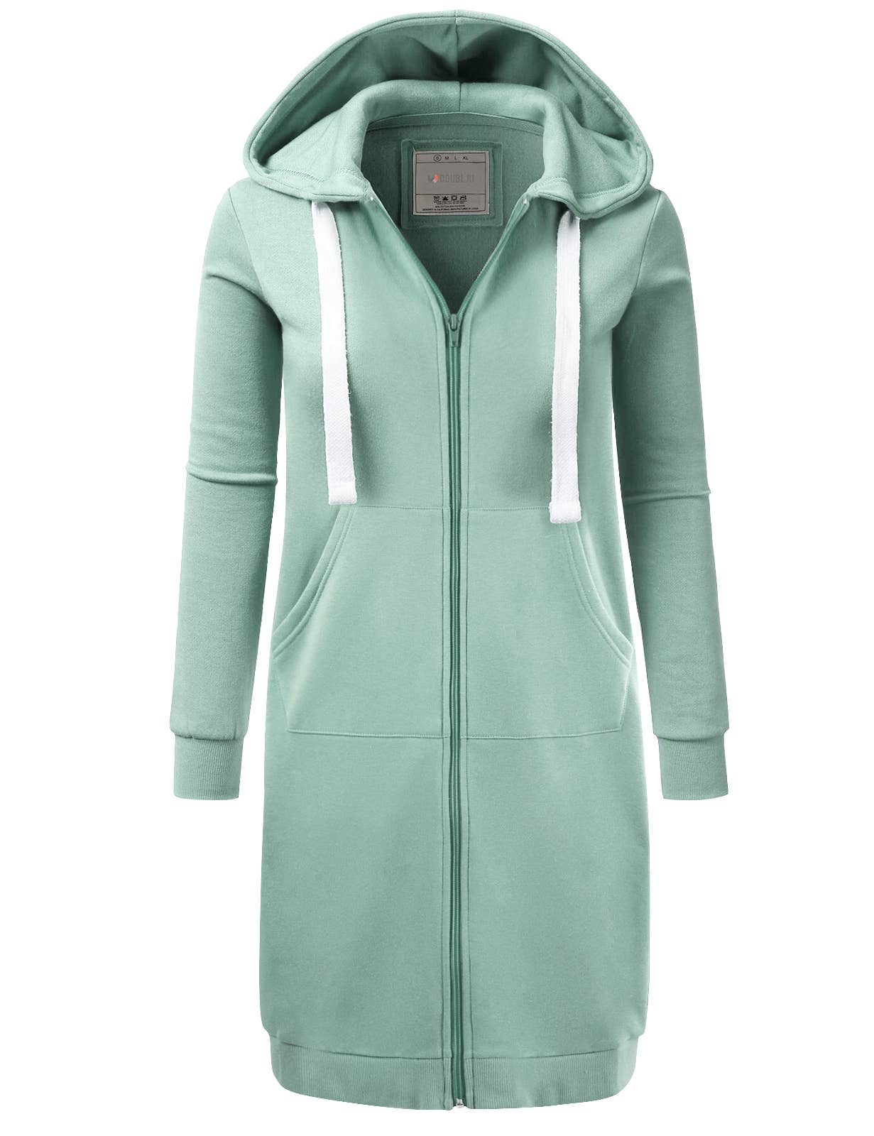 CWOHOL448_Lightweight Thin Zip-Up Hoodie Long Jacket