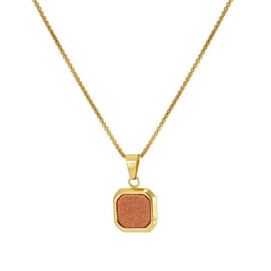 CWAJE1954_Simple Fashion Geometric Necklace,Gold