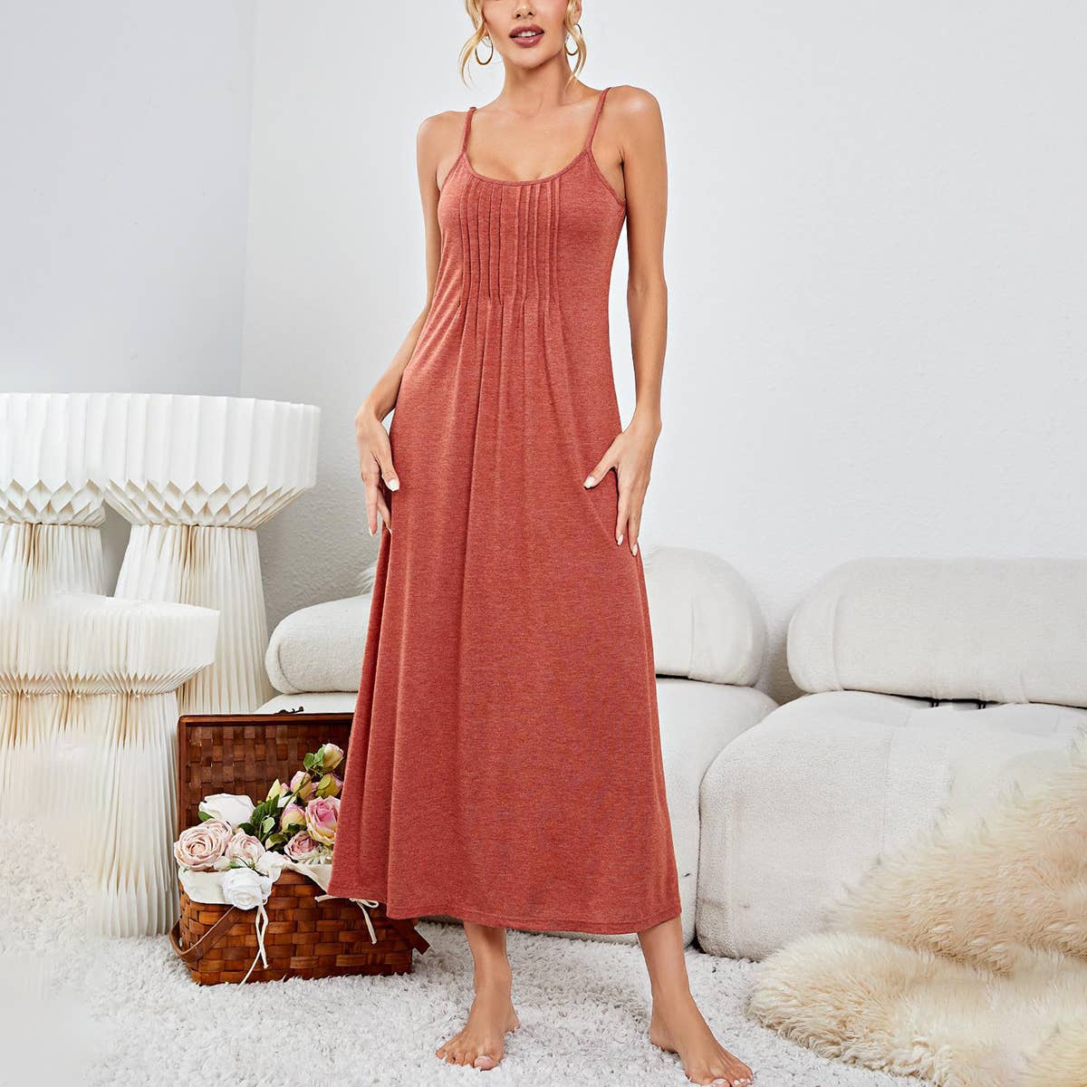 Camisole long home nightdress