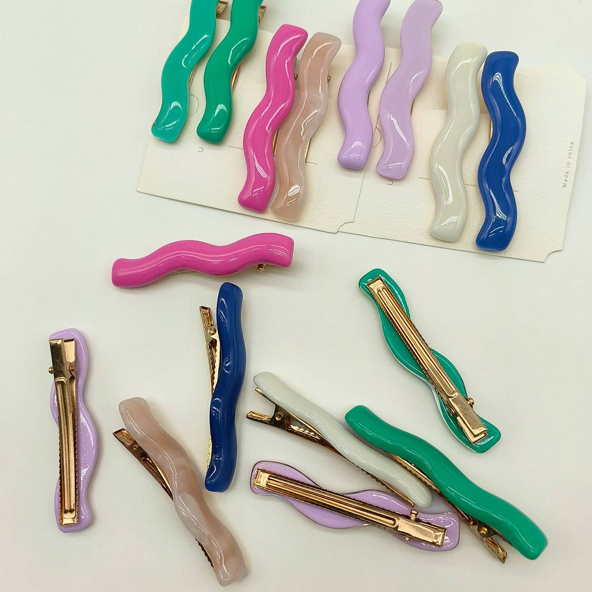 Candy Color Acrylic Wave Hair Clip - Side Bang Pin_CWAHA1289