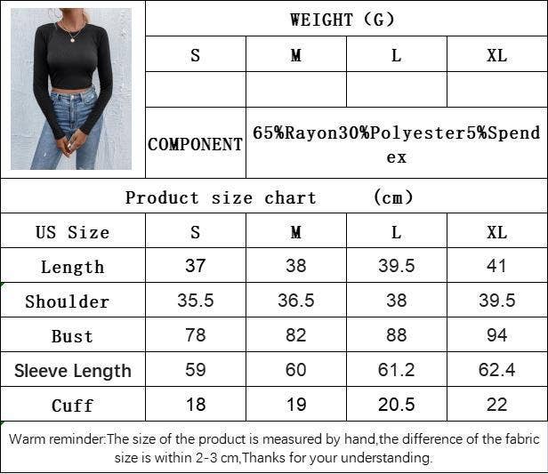 CWTBLL2720_BACK BOW ROUND NECK LONG SLEEVE T-SHIRT TOP