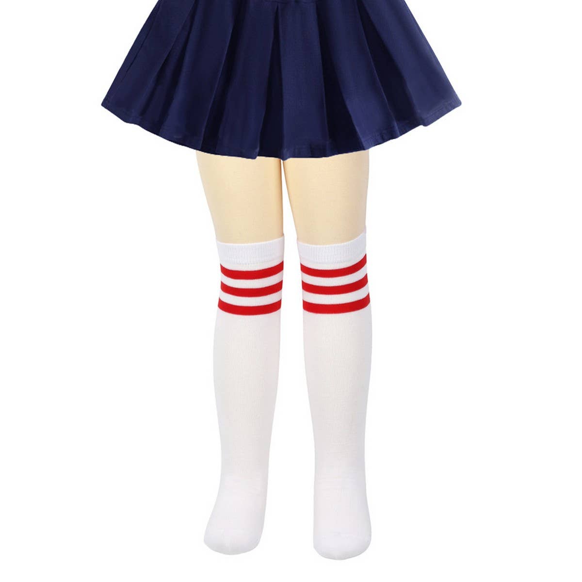 CWMM10085_KIDS STRIPED KNEE-HIGH SOCKS COSPLAY