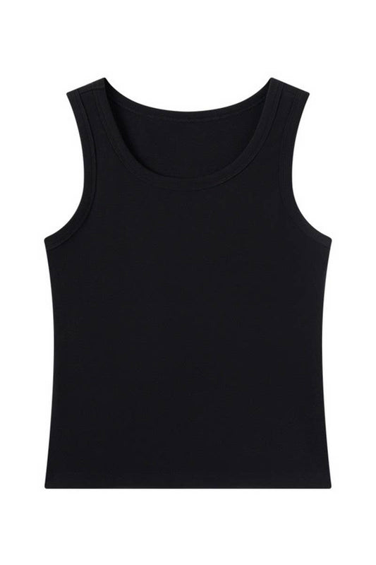 CWTTSL0516_SUMMER SLEEVELESS SLIM FIT SOLID COLOR TOP