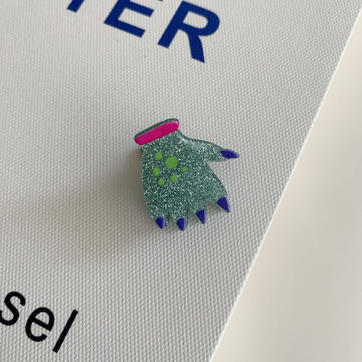 CWAHA07727_HALLOWEEN GHOST PUMPKIN BAT ACRYLIC HAIR CLAW