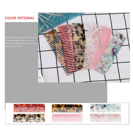 VINTAGE ACETATE HAIR COMB DENSE TOOTH COMB