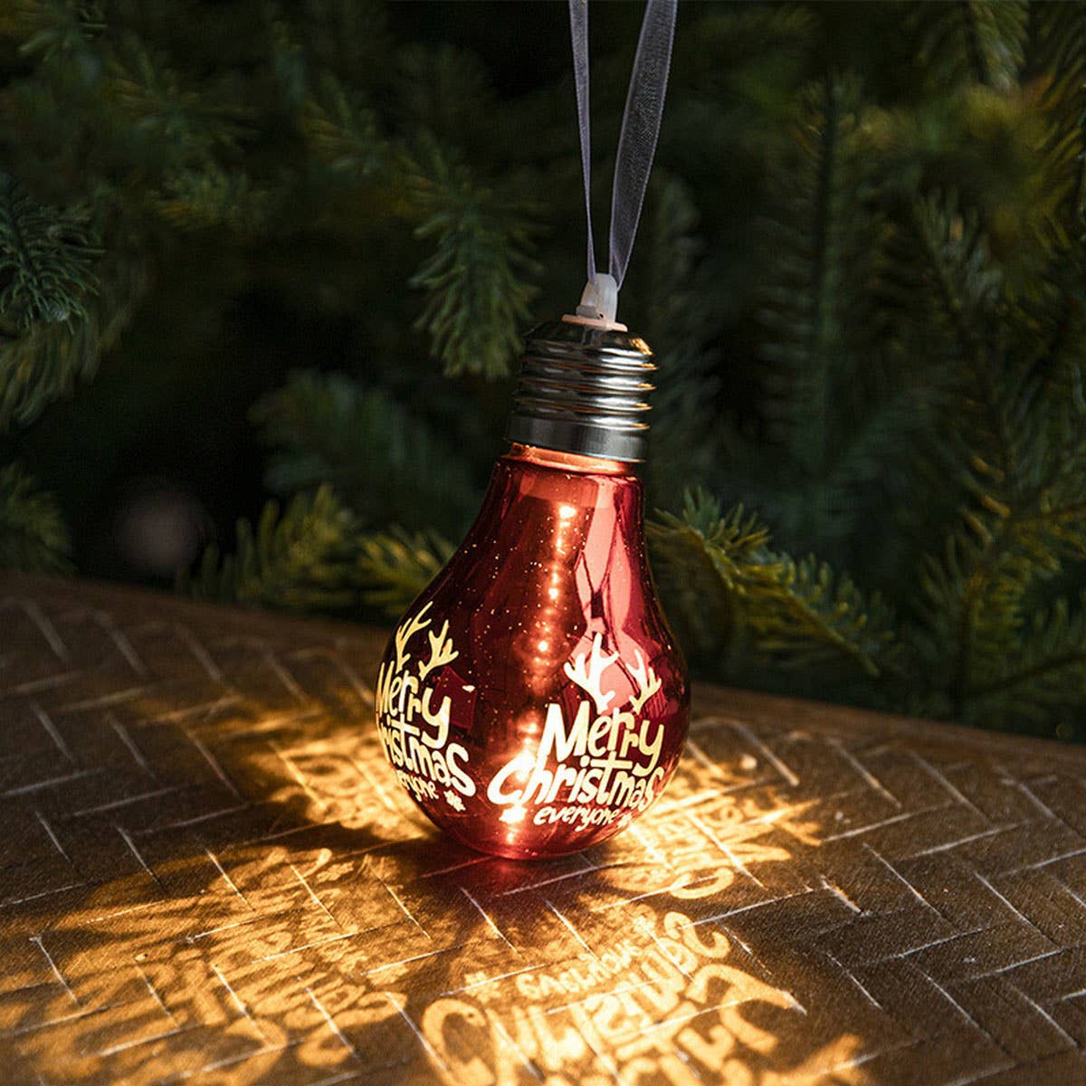 LED Plastic Christmas Tree Hanging Light Ball